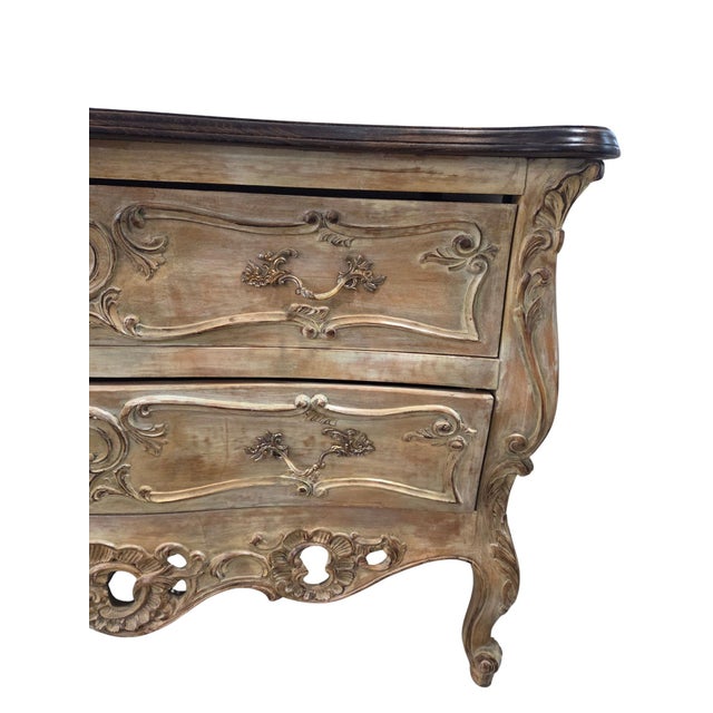 Mid 20th Century Vintage Italian Lewis Mittman Bombe Chest of Drawers, Louis XV French Provincial Carved Commode, Attributed For Sale - Image 5 of 9