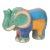 1970 Italian Luca CL Marked Colorful Ceramic Elephant Sculpture For Sale
