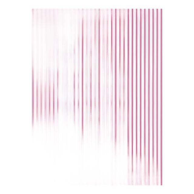 Sample - The House of Scalamandré Johnson Stripe Wallpaper, Raspberry For Sale