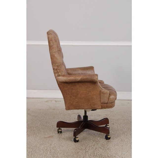 Lexington Furniture Lexington Tufted Leather Executive Desk Chair For Sale - Image 4 of 15