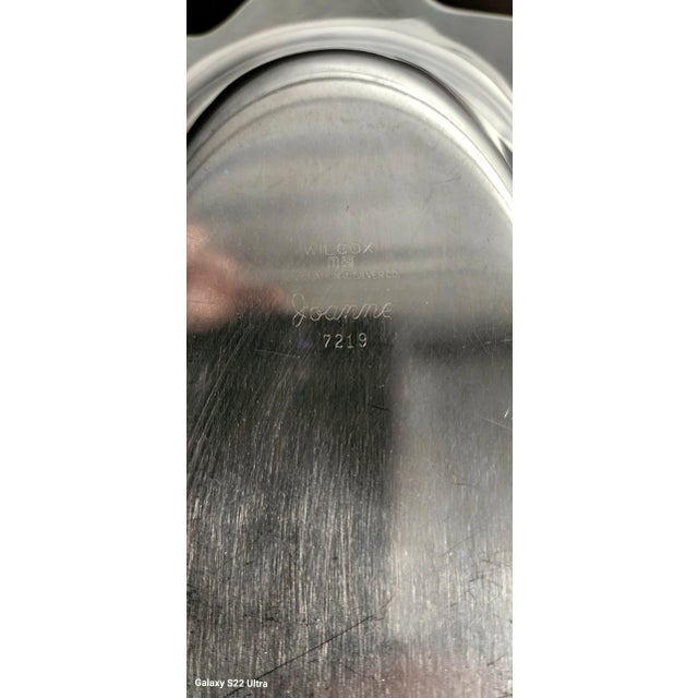 Wilcox Vintage Fine Silver Plate "Joanne" Oval Serving Tray For Sale - Image 11 of 13