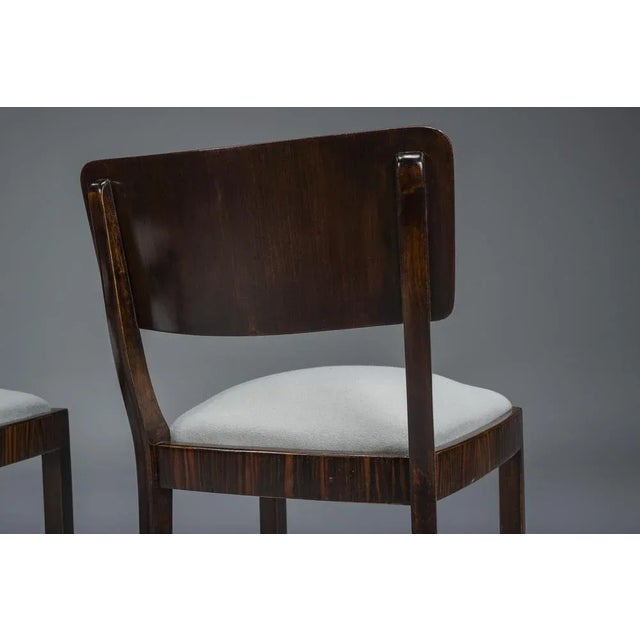 Wood Art Deco Makassar Dining Chairs, 1930s, Set of 4 For Sale - Image 7 of 13