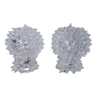 Rostrato Murano Glass Table Lamps from Barovier & Toso, Italy, 1940s, Set of 2 For Sale