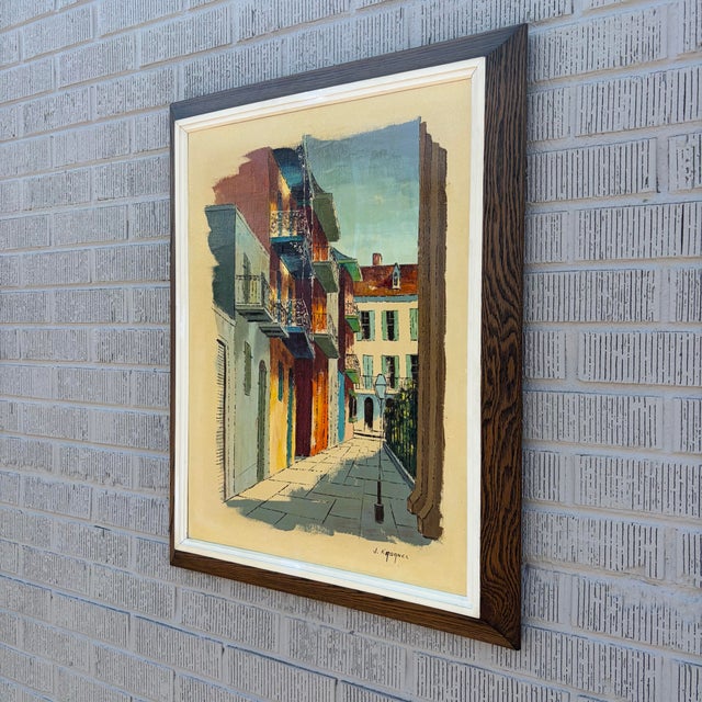 Mid-Century Modern Joseph Kadanec Framed Painting, Mid-Century, Circa 1960s For Sale - Image 3 of 12