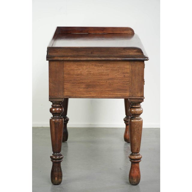 Antique English Mahogany Desk, 1800s For Sale - Image 4 of 13