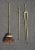Vintage French Country Gold Metal Fireplace Tools W Owl Motif For Sale - Image 10 of 13