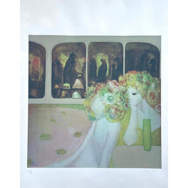 Leonor Fini, Figurative Composition, 1970s, Original Serigraph on Rives Paper For Sale
