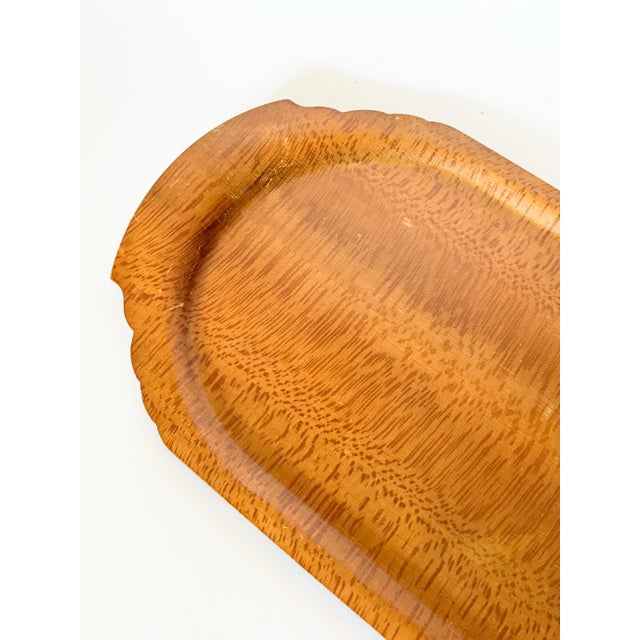 Art Deco 1930s Art Deco Bentwood Quartersawn Sycamore Breakfast Tray For Sale - Image 3 of 12
