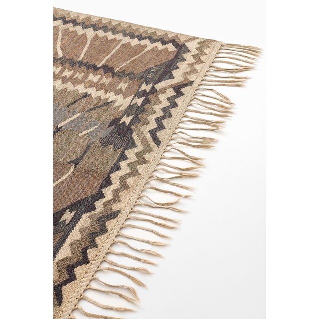Gray Strålblomman Grå Rug by Barbro Nilsson, 1952 For Sale - Image 8 of 9