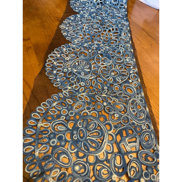 A beautiful vintage passementerie probably made in France. It is silk. 5 yds 24 in. length. 11-1/2" width. It has been...
