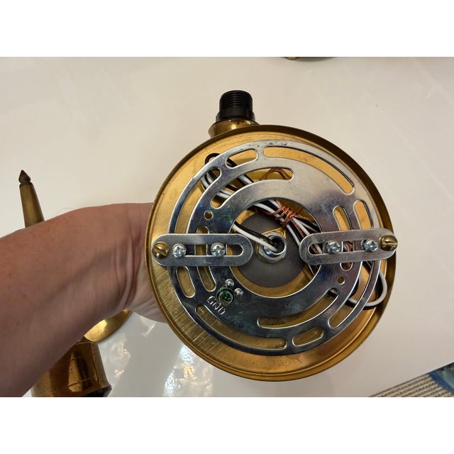 1930s Maison Charles French Brass Fist and Torch Wall Sconces - Set of 2 For Sale In Austin - Image 6 of 7
