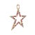 Finely detailed multi gemstone star pendant crafted in 14k yellow gold. Small estimated 1mm gemstones - emerald, ruby,...
