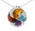 14K White Gold Multi-Gemstone Diamond Pendant. Elegant pendant featuring natural garnet, citrine, blue topaz, and...
