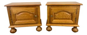 French Bedside Tables Cupboards Cabinets (Lot 1786), Set of 2