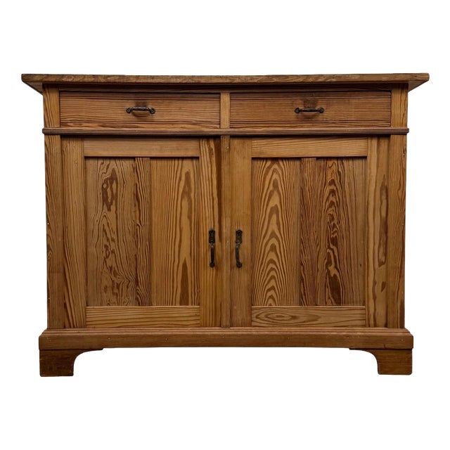 Antique Edwardian Pitch Pine Cupboard, 1910 For Sale