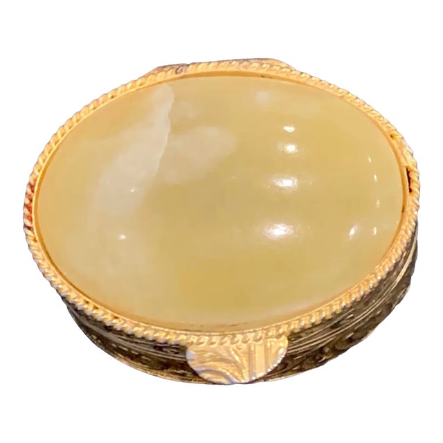 1970s Vintage Onyx Trinket Box For Sale
