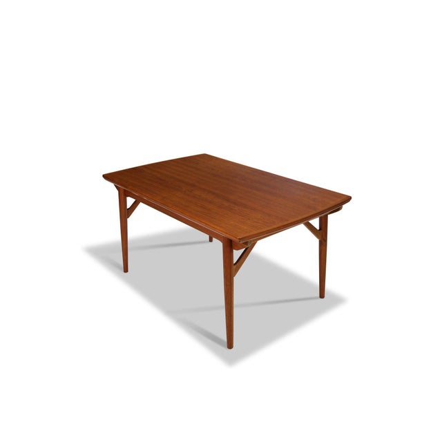 Mid 20th Century Attributed to Harry Østergaard Danish Teak Draw-Leaf Extension Dining Table, Circa 1960 For Sale - Image 5 of 11