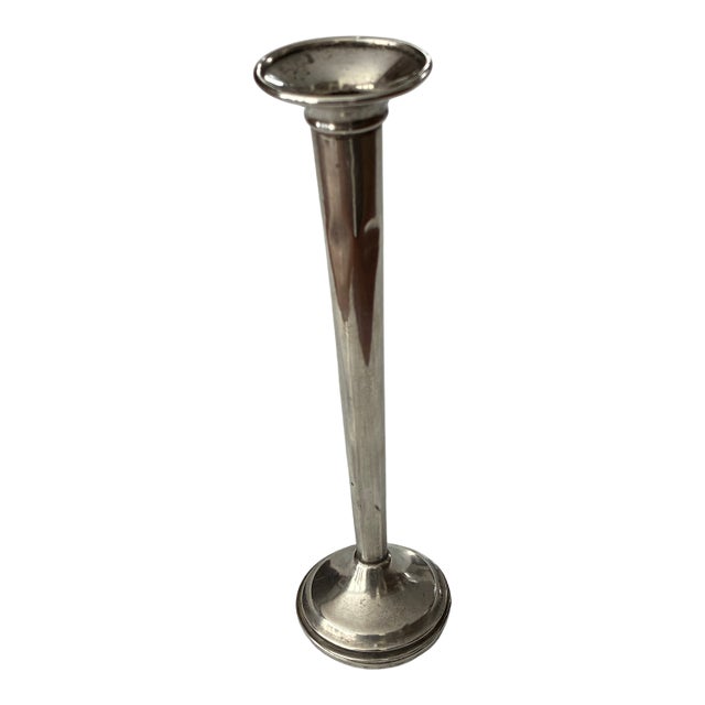 Mid-Century Sterling Silver Trumpet Bud Vase For Sale