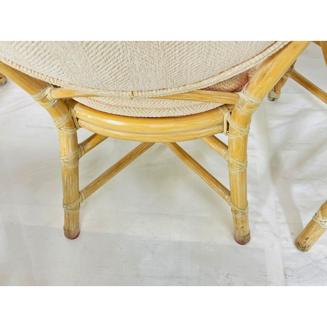 Set of 8 Vintage McGuire Bamboo Dining Armchairs, San Francisco For Sale - Image 10 of 18