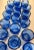 Glass Vintage Hazel Atlas Light Royal Cobalt Blue Cocktail Glasses With Sailboat Roly Poly - Set of 18 For Sale - Image 7 of 7