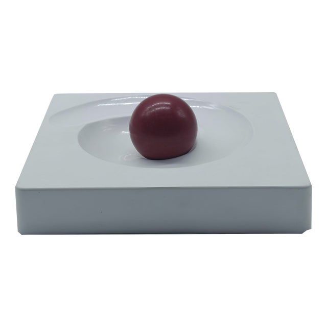 White Spiros Ashtray by Eleonora Peduzzi Riva for Artemide, Italy, 1969 For Sale