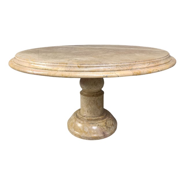 Italian Round Marble Coffee Table, 1960s For Sale