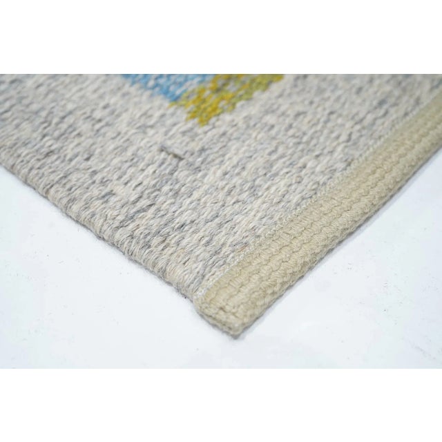 Traditional Swedish Kilim 4'3'' x 6'7'' For Sale - Image 3 of 10