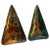 Two under enameled paintings on triangular mural glass plates manufactured in Italy in the Fifties. They are very nice...