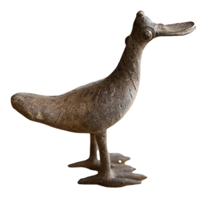 Vintage African Bronze Flat Billed Bird