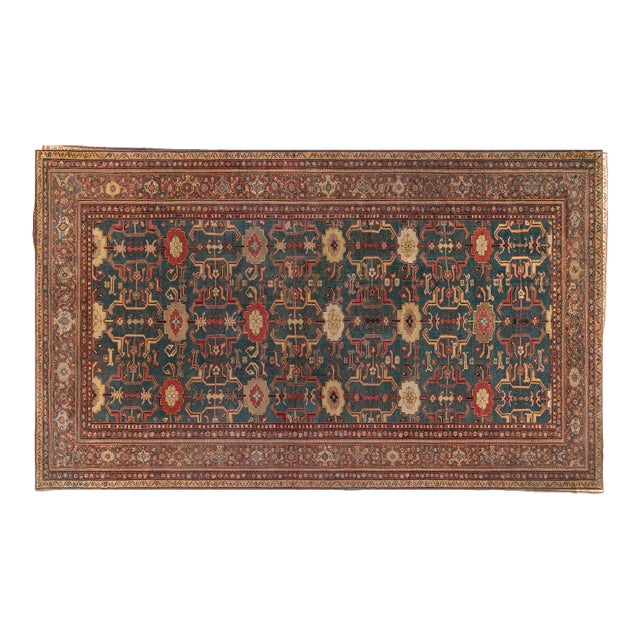 Fine Antique Persian Sultanabad Red, Blue, Yellow Rug For Sale