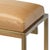 2020s Shelby Metal & Leather Bench, Natural For Sale - Image 5 of 8