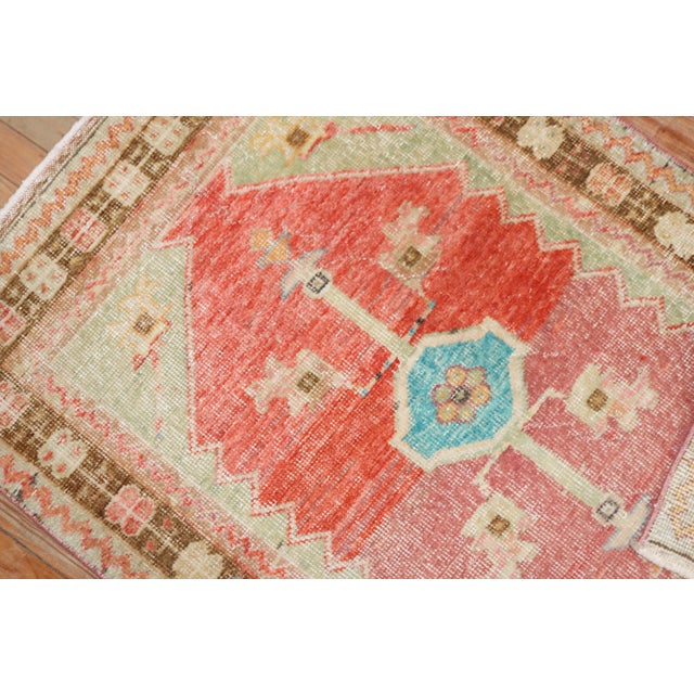 Mid 20th Century Vintage Turkish Scatter Wool Rug For Sale - Image 5 of 18