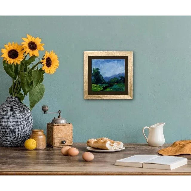 Green Contemporary Impressionist Style Oil Painting For Sale - Image 8 of 12