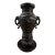 Monumental Japanese Patinated Bronze Crane Floor Vase With Shishi Lion Handles | Meiji Style For Sale