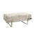 Pasargad Home Safari St. Steel Frame Cowhide Bench For Sale In New York - Image 6 of 6