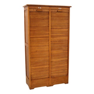 Vintage Filing Cabinet in Oak, 1930s For Sale