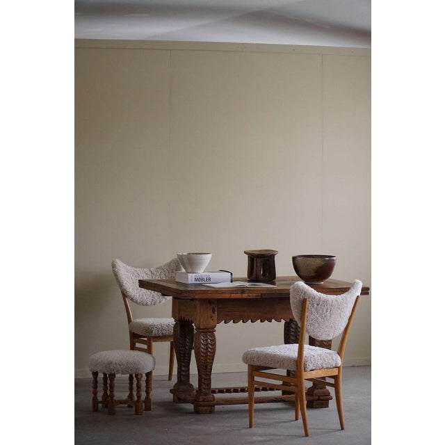 This Antique Baroque versatile dining / desk table, crafted by a skilled Danish cabinetmaker in the 19th century, exudes...