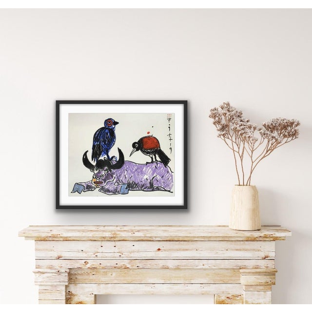 Andrzej Fogtt, Bull and Ravens, 2019, Pastel & Paper For Sale - Image 6 of 7