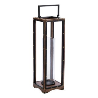 Framed Candle Holder with Rivet Detail 25.25"H For Sale