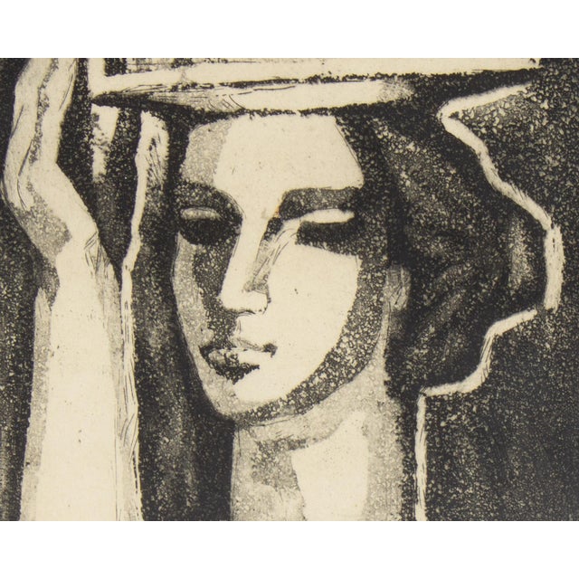 Mexican 1986 “La Jaula” Etching and Aquatint Print Alfredo Zalce For Sale - Image 3 of 8