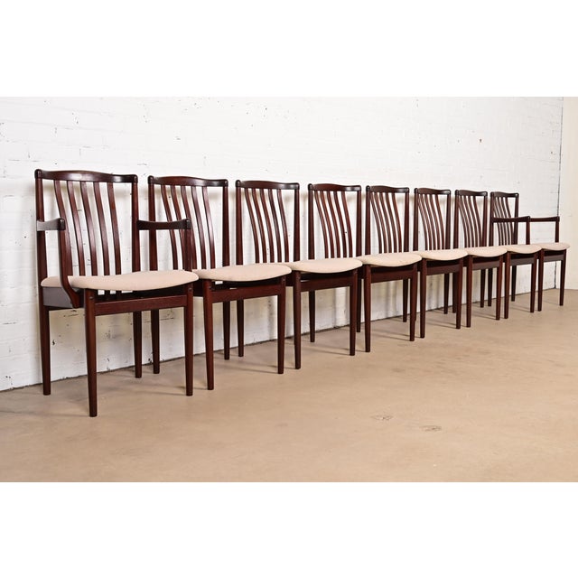 Danish Modern Sculpted Solid Rosewood Side Chairs or Dining Chairs by Vamdrup Stolefabrik, Pair For Sale - Image 12 of 13