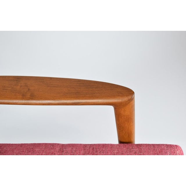 Scandinavian Armchair in Pink Fabric, 1960s For Sale - Image 3 of 10