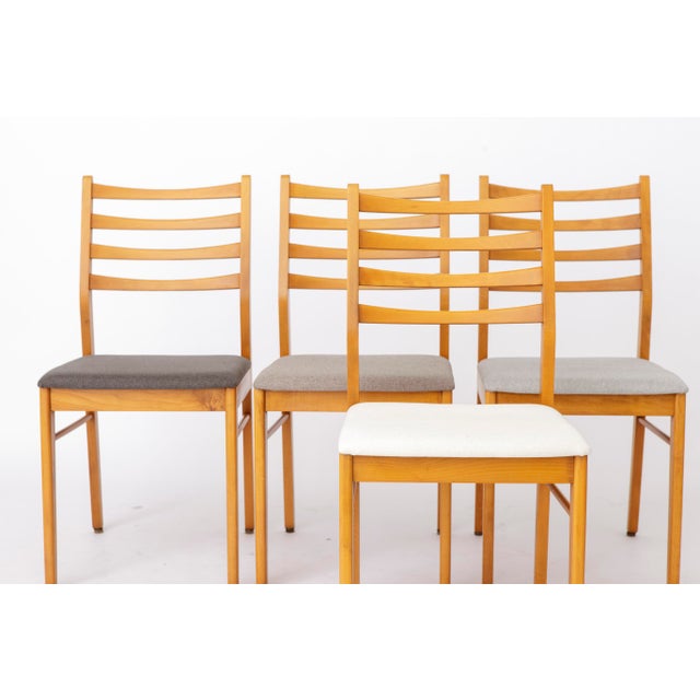 Mid-Century Modern German Beech Dining Chairs, 1970s, Set of 4 For Sale - Image 4 of 11