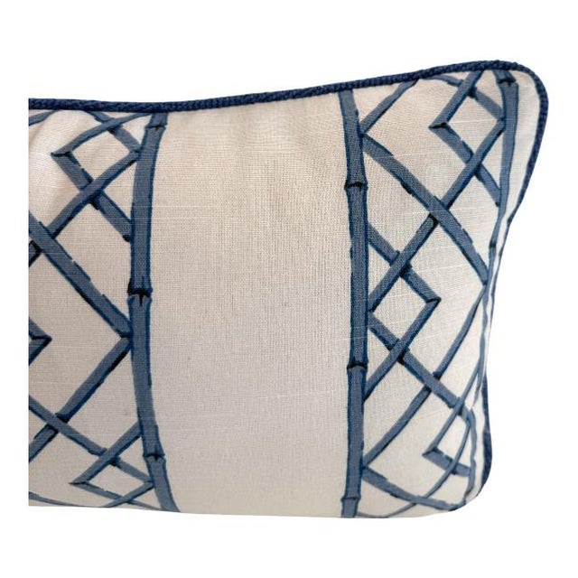 Lumbar Pillow in Kravet Lattice Fabric Elevate your space with this sophisticated lumbar pillows, crafted from premium...