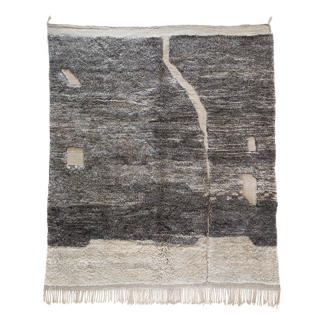 Artistic Hand-Knotted Wool Rug by Azele Studio For Sale