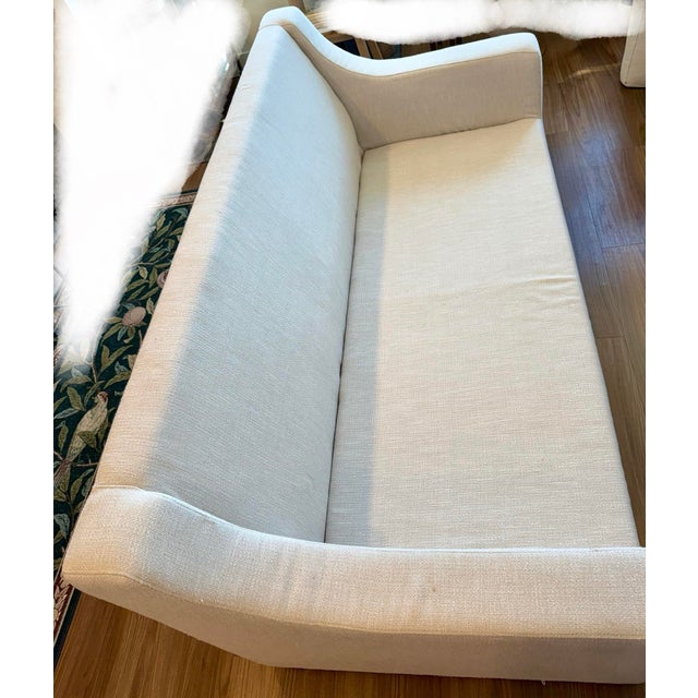 2010s Restoration Hardware Parisian Classic Slope Arm Sofa- Linen For Sale - Image 5 of 11