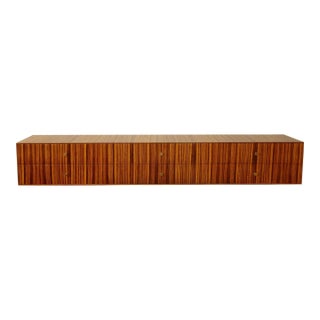 Floating Zebrawood Sideboard From the Directional Custom Collection 1967 For Sale