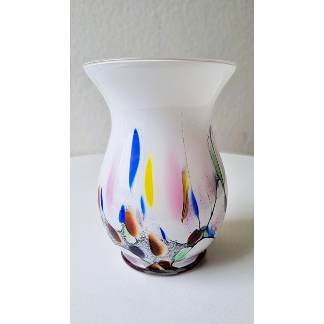 Cased Opaline Glass Retro 1980s Richartz Art Collection 1x Opaline Glass Vase Height 17cm Diameter 12cm Weight 560g...
