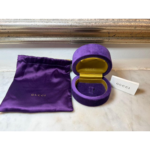 Gucci 18ct Yellow Gold Flora Diamond Ring 0.06ct 2.89g, Size 6 For Sale - Image 9 of 10