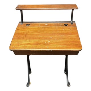 Early 20th Century Child School Desk For Sale